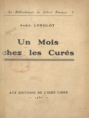 cover image of Un mois chez les curés